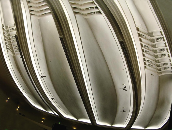 Grosvenor, Rayners Lane — Whole_Ceiling_Pano_From_Stage archive photograph