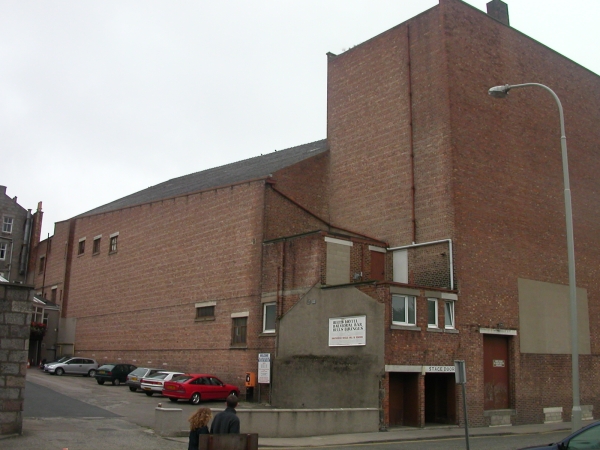 Exterior of the fly tower prior to rebuilding